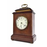 Mahogany Eureka electric clock, the 4.5" white dial signed Eureka Clock Co Ltd, London, 1000 Day