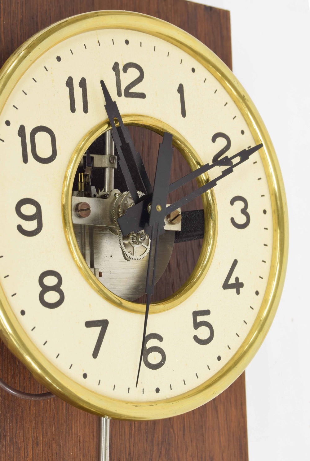 Good electric clock in the manner of Cluse, the 6.5" cream dial enclosing a skeletonised centre with - Image 2 of 6