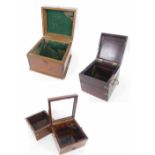 Three various chronometer and part chronometer cases; also a chronometer guard case (4)