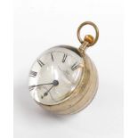 Waltham desk ball clock watch, the movement signed American Waltham, U.S.A. Traveler, no.