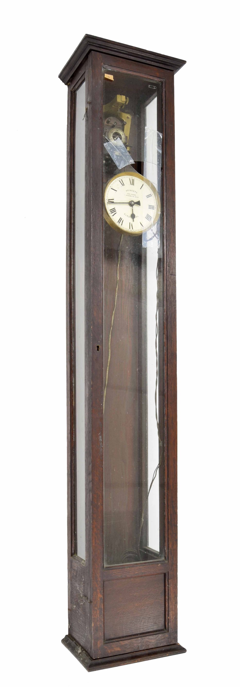 Rare Princeps electric master clock, the 5.25" cream dial signed Princeps, New System, 1, Arundel