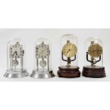 Two French 'Electrique 800 Jours' electric mantel clocks; also two Bulle electric mantel clocks,