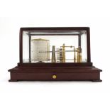 Good mahogany barograph, bearing an ivorine plaque inscribed Chadburns Ltd, Opticians Liverpool,