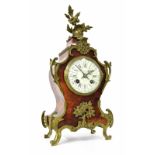 French tortoiseshell and gilt metal mounted two train balloon mantel clock, the Vincenti movement