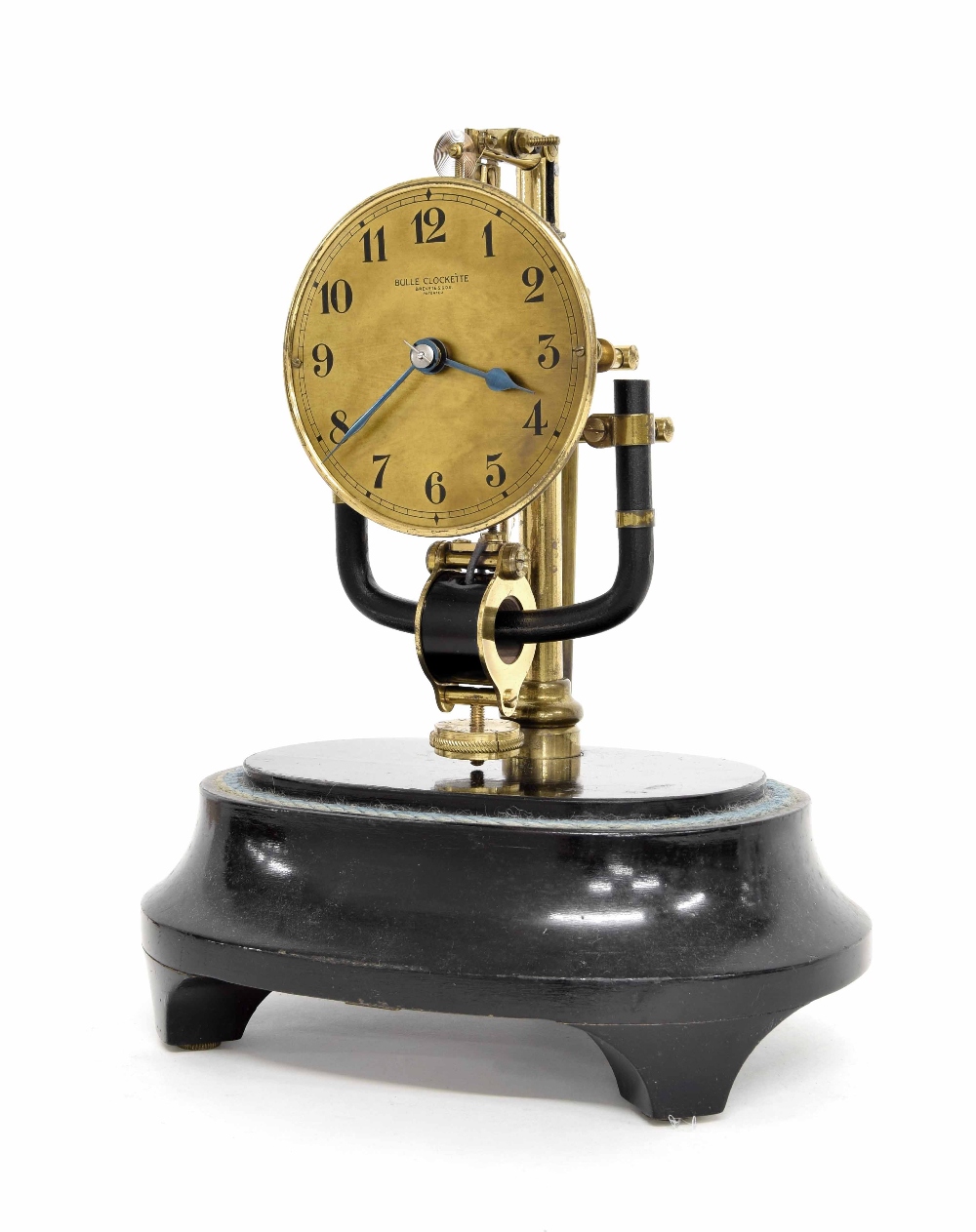 Bulle Clockette electric mantel clock, the 3.5" brass dial signed Bulle Clockette, Brevete S.G.D. - Image 3 of 3