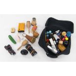Selection of small percussive shaker instruments within a Warwick rock bag soft case