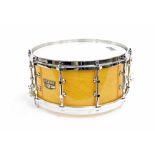 Tama Artwood 14" x 6.5" ten lug snare drum, made in Japan, ser. no.004196, maple shell, Beto bag