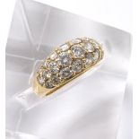 Tiffany & Co. - fine 18k diamond set band ring, set with twenty-five round brilliant-cut diamonds,