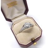 Tiffany & Co. - good quality platinum diamond ring