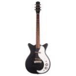 Danelectro DC59 electric guitar, made in China, ser. no. 09xxxxxx92; Finish: black, minor marks;