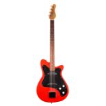 1960s Vox Clubman II bass guitar, made in England, ser. no. 4xxx2; Finish: red; Fretboard: rosewood;