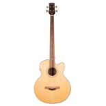 Hofner HA-B07 electro-acoustic bass guitar, ser. no. J11xxxx96; Finish: natural; Fretboard: