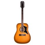 Eros Model 612 Nevada twelve string acoustic guitar; Finish: natural; Fretboard: rosewood; Frets: