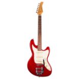 Tanglewood Super 6 electric guitar, made in Korea, ser. no. 7xxxxx3; Finish: red sparkle; Fretboard: