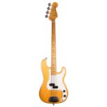 1978 Aria Pro II Precise Bass guitar, made in Japan, ser. no. A78xx28; Finish: natural, heavy wear