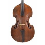 Interesting 19th century restored double bass and in need of further restoration, unlabelled, length