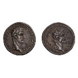 Caligula and Divus Augustus. Denarius.