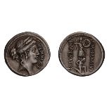 C. Memmius C.f.. Denarius.