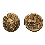 Celtic Britain, Trinovantes. Middle Whaddon Chase type, Gold Stater.