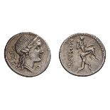 M. Herennius. Denarius.