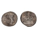 Anonymous: Trident. Denarius.