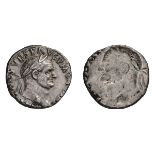 Vespasian Obverse Brockage. Denarius.