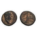 Agrippa II for Titus as Caesar. AE 23-24.5.