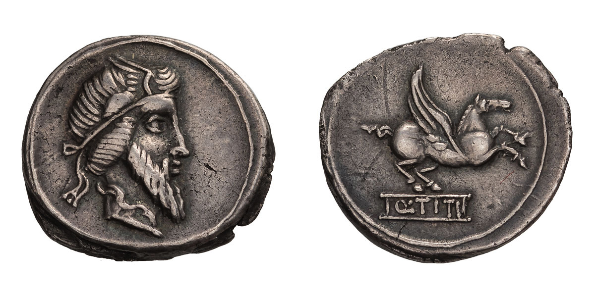 Q. Titius. Denarius.