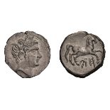 Sicily, Akragas, Punic Occupation. Quarter Shekel.