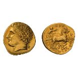 Sicily, Syracuse, Agathokles. Gold Drachm.