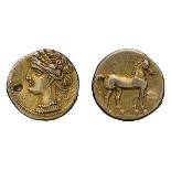 Zeugitana, Carthage. EL 3/8 Shekel.