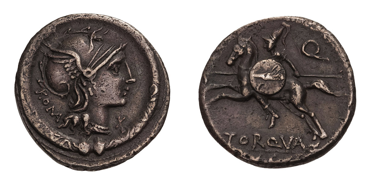 L. Manlius Torquatus. Denarius.