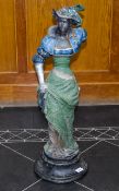 Antique Cold Painted Cast Bronze Figure