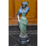 Antique Cold Painted Cast Bronze Figure