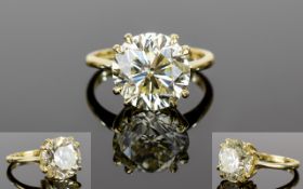 18ct Yellow Gold Set Single Stone Diamon