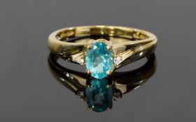 Gold And Topaz Set Dress Ring Features c