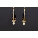 Pair of Victorian Gold Drop Earrings. Co