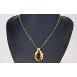 A Contemporary 9ct Gold - Golden Topaz S