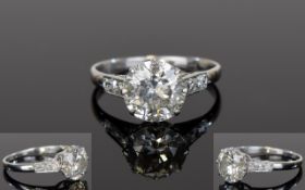 2.57ct Single Stone Diamond Ring, Round