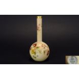 Royal Worcester Blush Ivory Specimen Vas