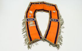 Masonic Interest Orange Order Collar Mas