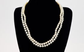 Cultured Pearl Necklaces With 9ct Gold C