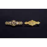 Victorian Period 15ct Gold Set Ornate Br