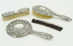 1960's Period Ornate and Embossed Silver