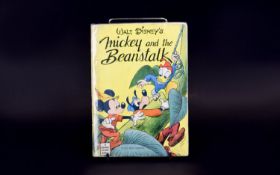 Vintage Walt Disney Collectable Hardcover Book ' Mickey and The Beanstalk.