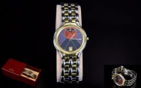 Omega 18ct Gold and Stainless Steel Gents Quartz Wrist Watch. c.