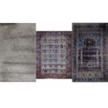 A Collection Of Rugs Three in total to include cotton Kalim rug,