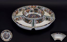 20thC Very Decorative Oriental Ceramic Lazy Suzan.