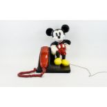 Disney's Mickey Mouse Design Line Telephone In Original Box.