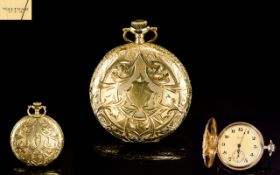 Waltham Antique Period Nice Quality 14ct Gold - Hunter Pocket Watch.